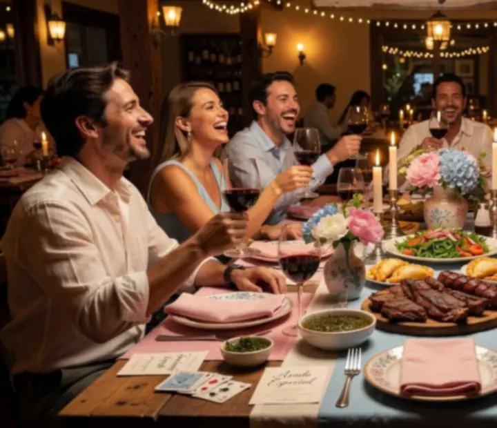 Platos y tragos especiales servidos durante una cena temática